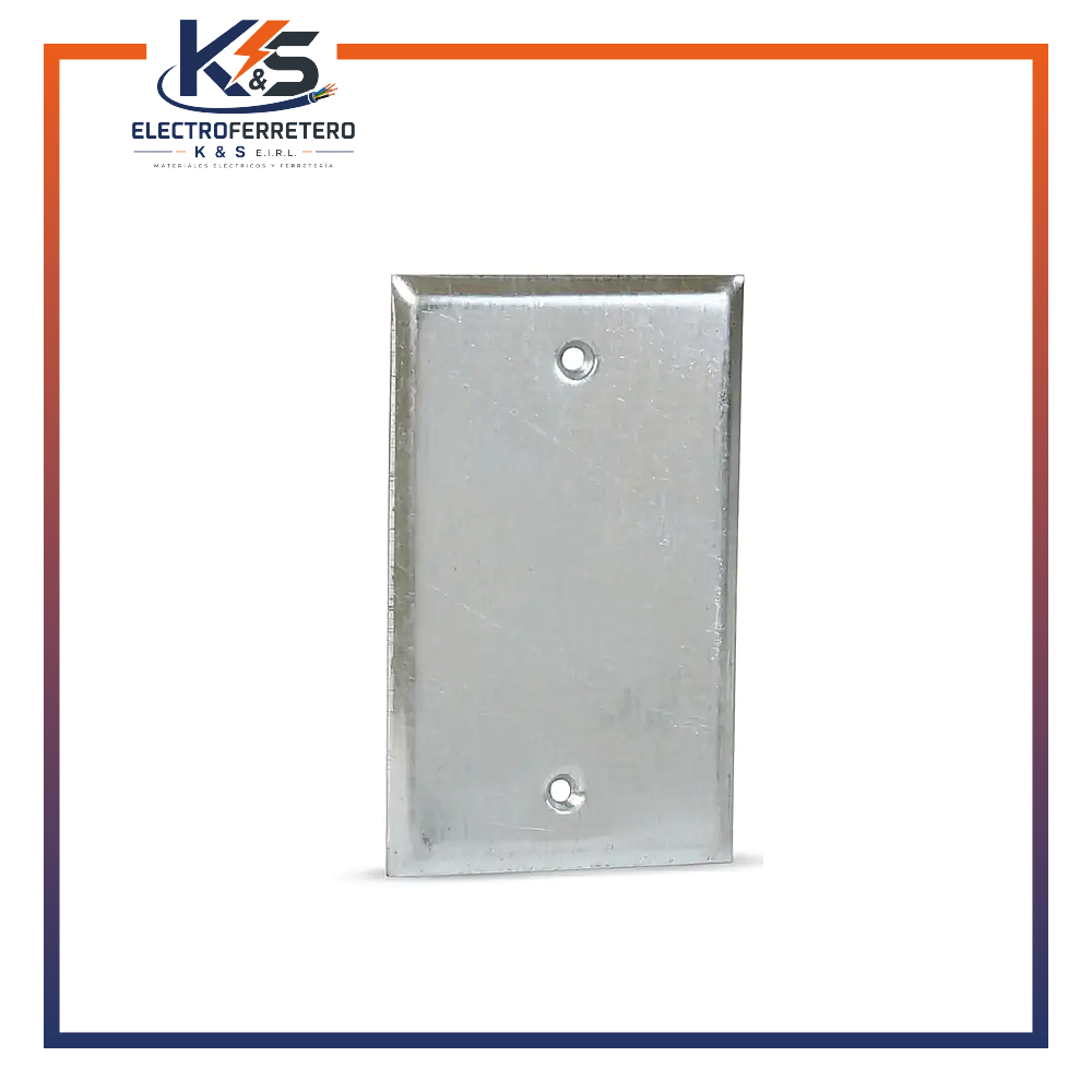 Tapa Rectangular Ciega con Hueco liviana 1.2mm
